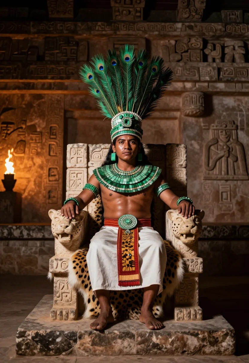AI jade ajaw sample — portrait of a man, full-length portrait of a Maya man in his