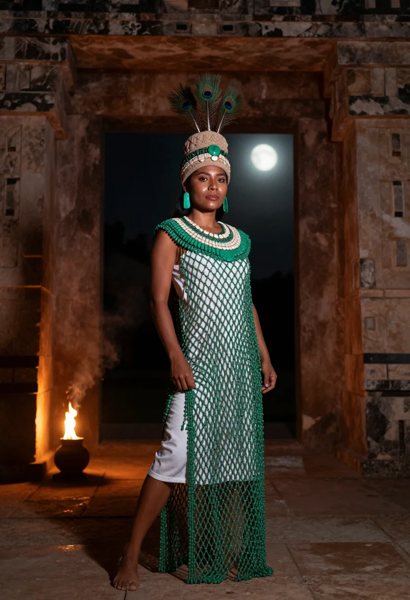 AI jade queen sample — portrait of a woman, full-length portrait of a Maya woman in