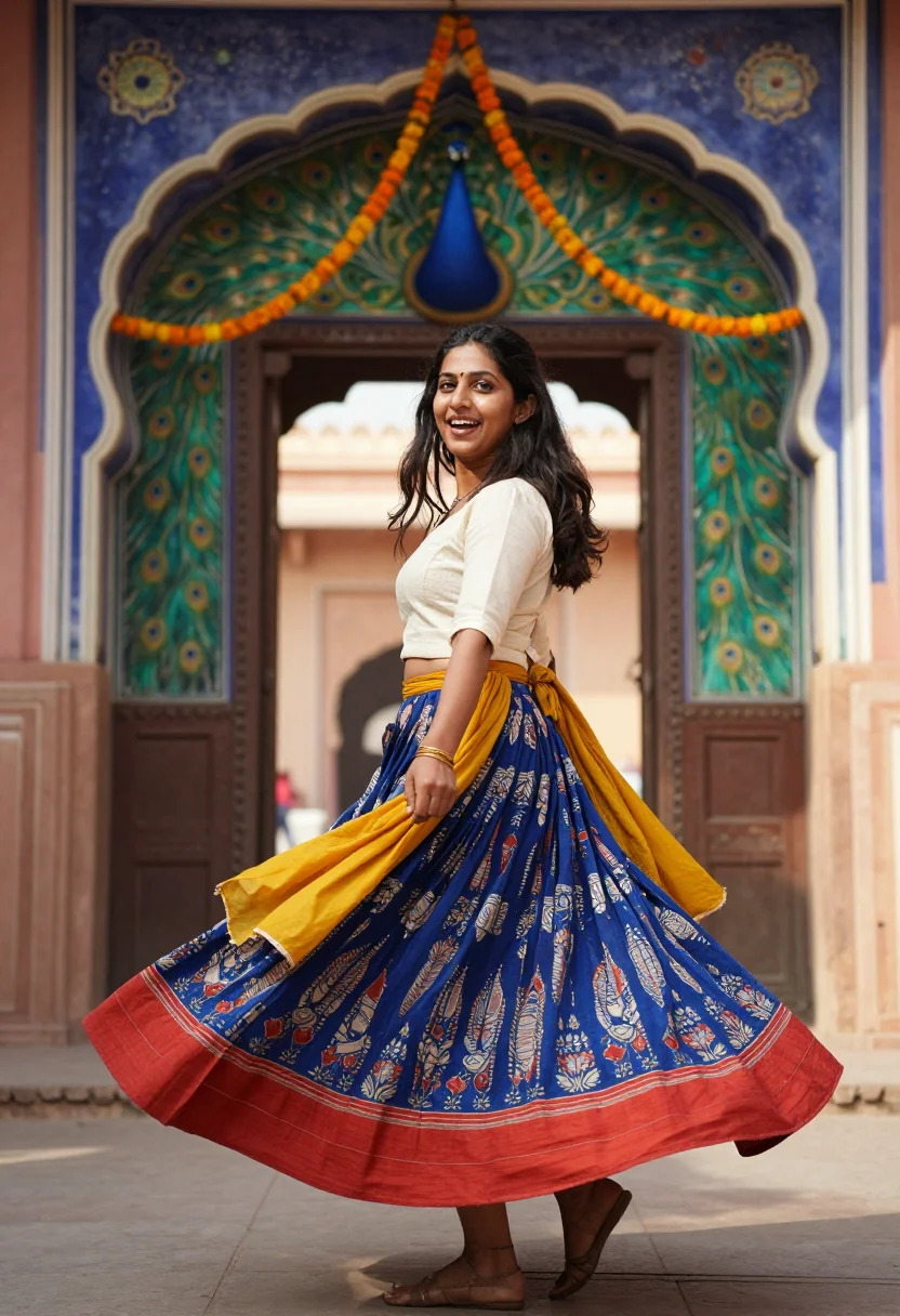 AI jaipur sample — portrait of a woman, three-quarter-length portrait of a Sout