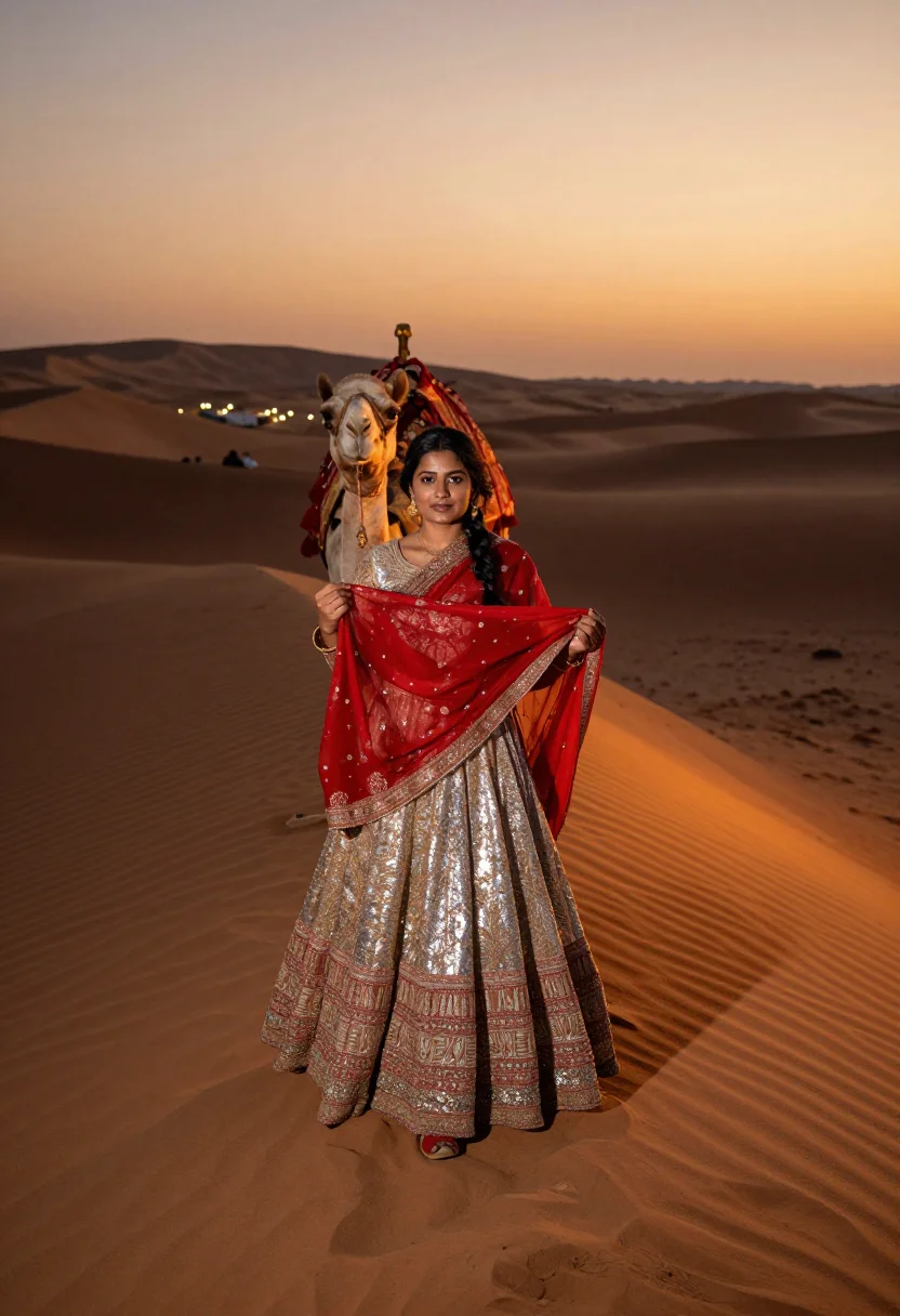 AI jaisalmer sample — portrait of a woman, full-length portrait of a South-Asian w