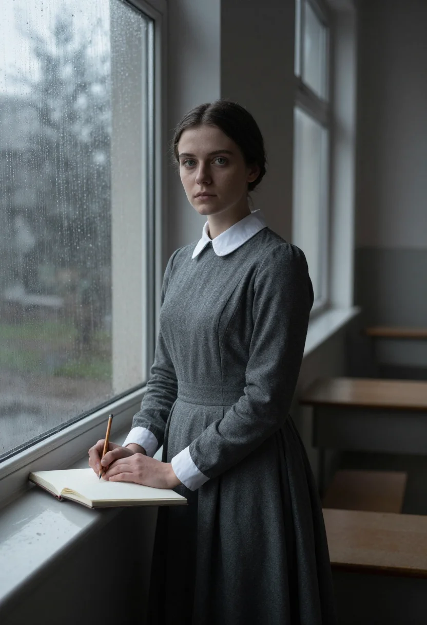 AI jane eyre sample — portrait of a woman, three-quarter-length portrait of a West
