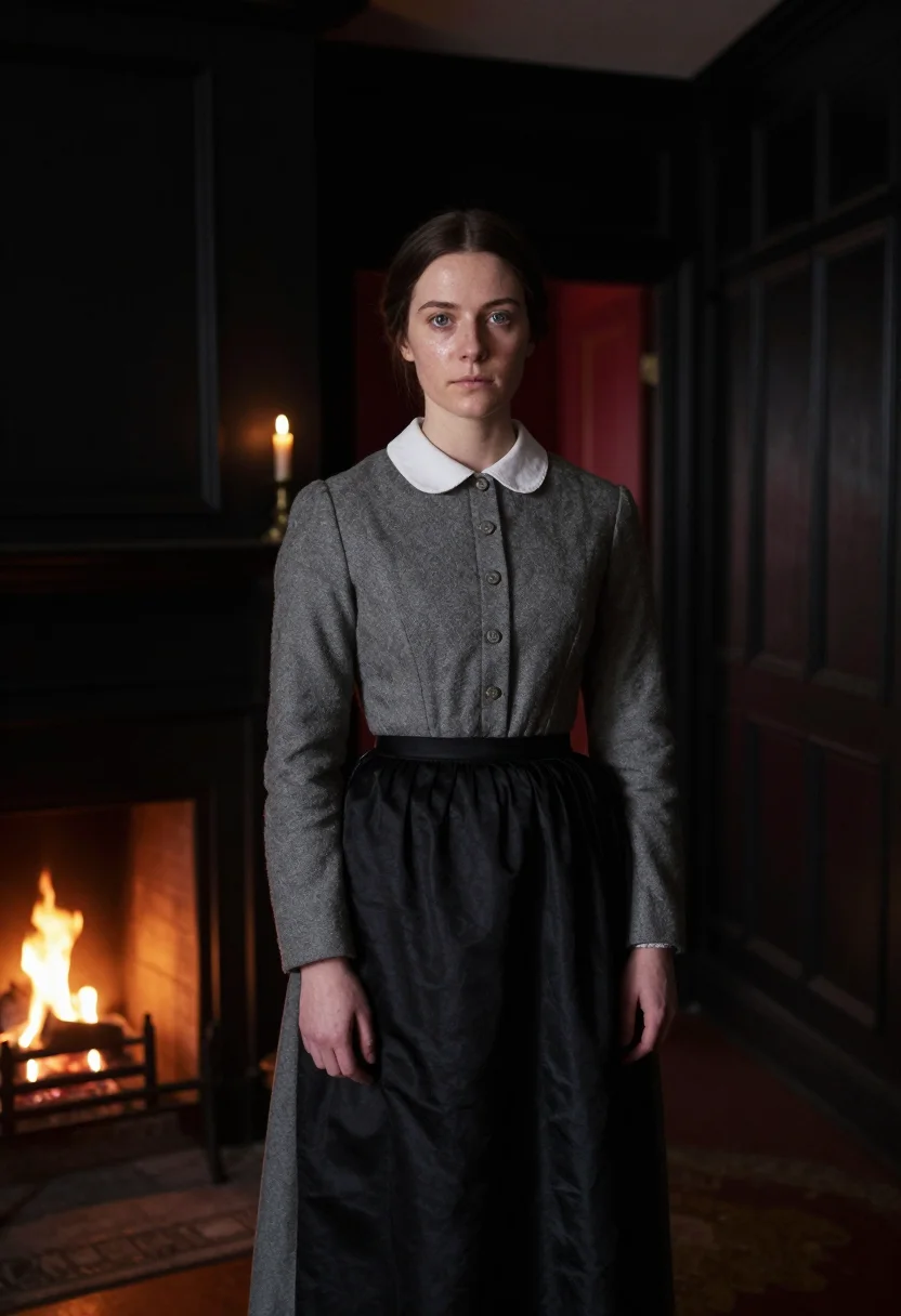 AI jane eyre sample — portrait of a woman, three-quarter-length portrait of a West