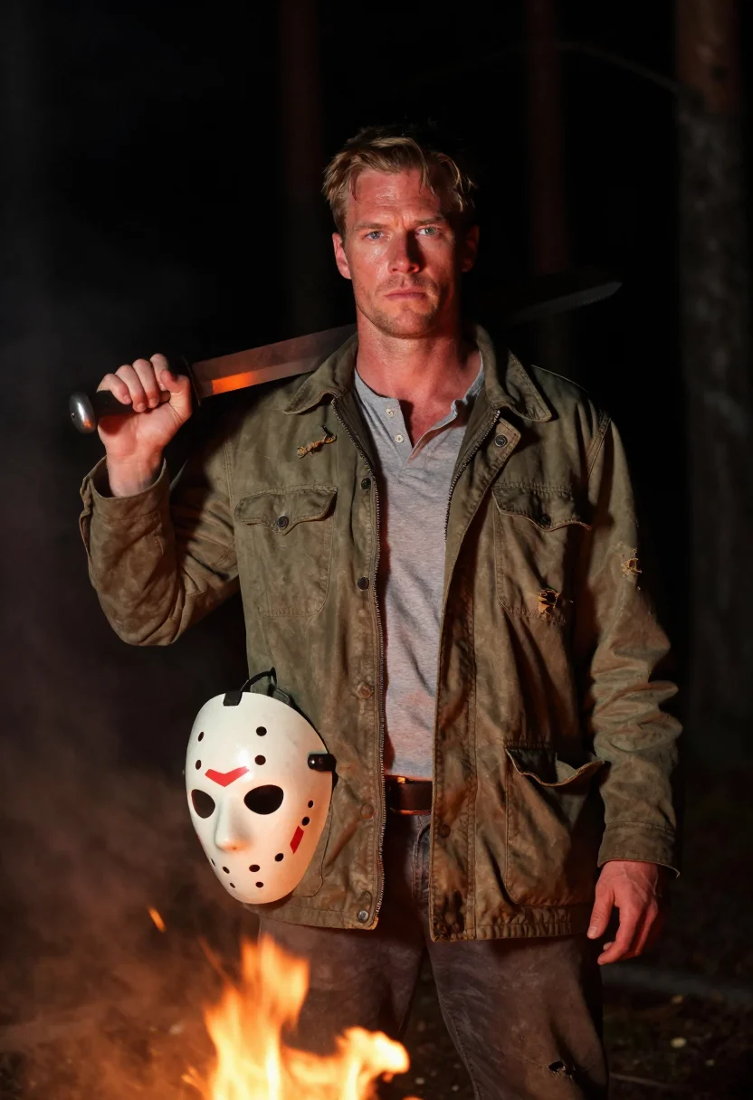 AI jason voorhees sample — portrait of a man, half-length portrait of a Western-Europea