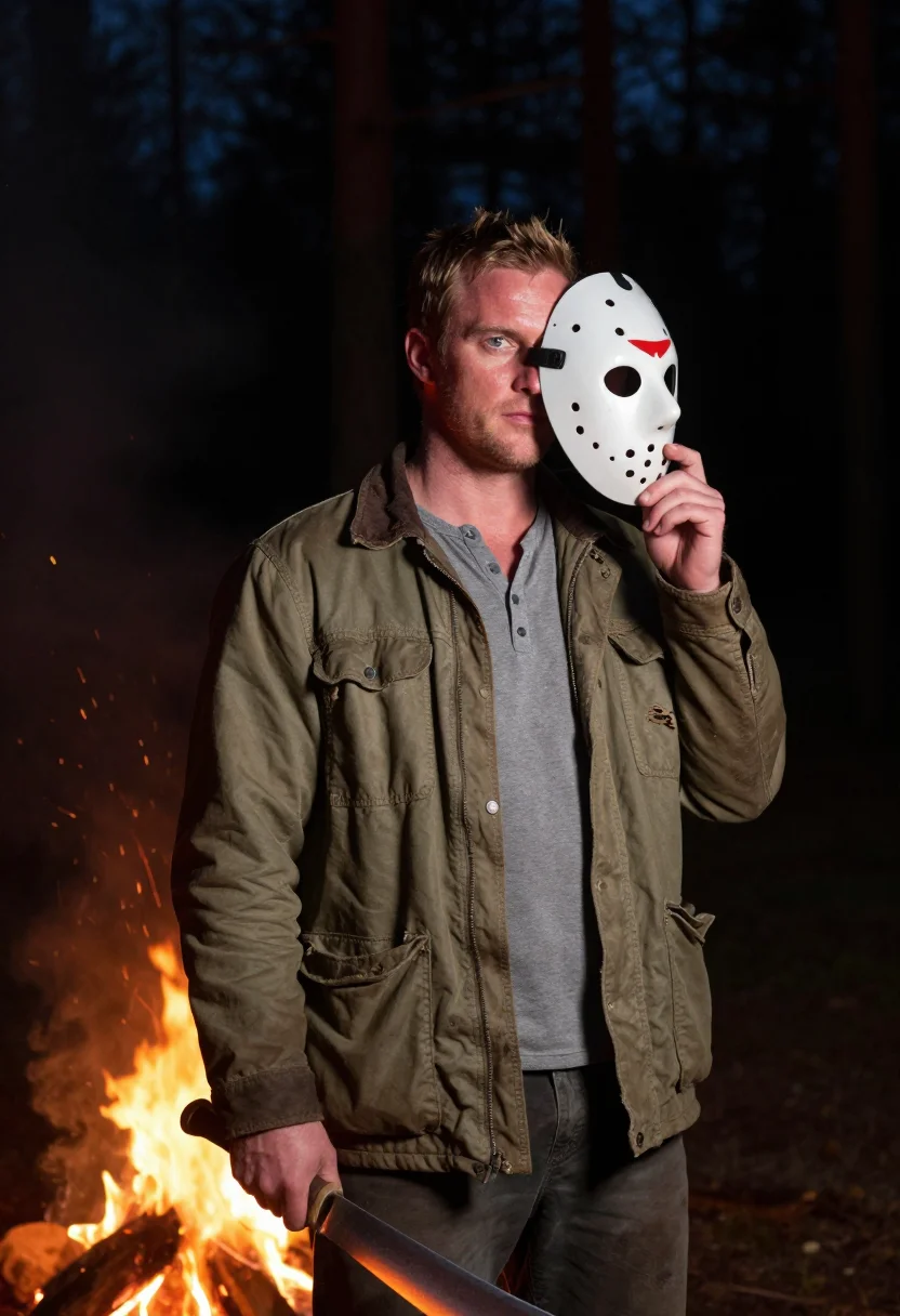 AI jason voorhees sample — portrait of a man, half-length portrait of a Western-Europea