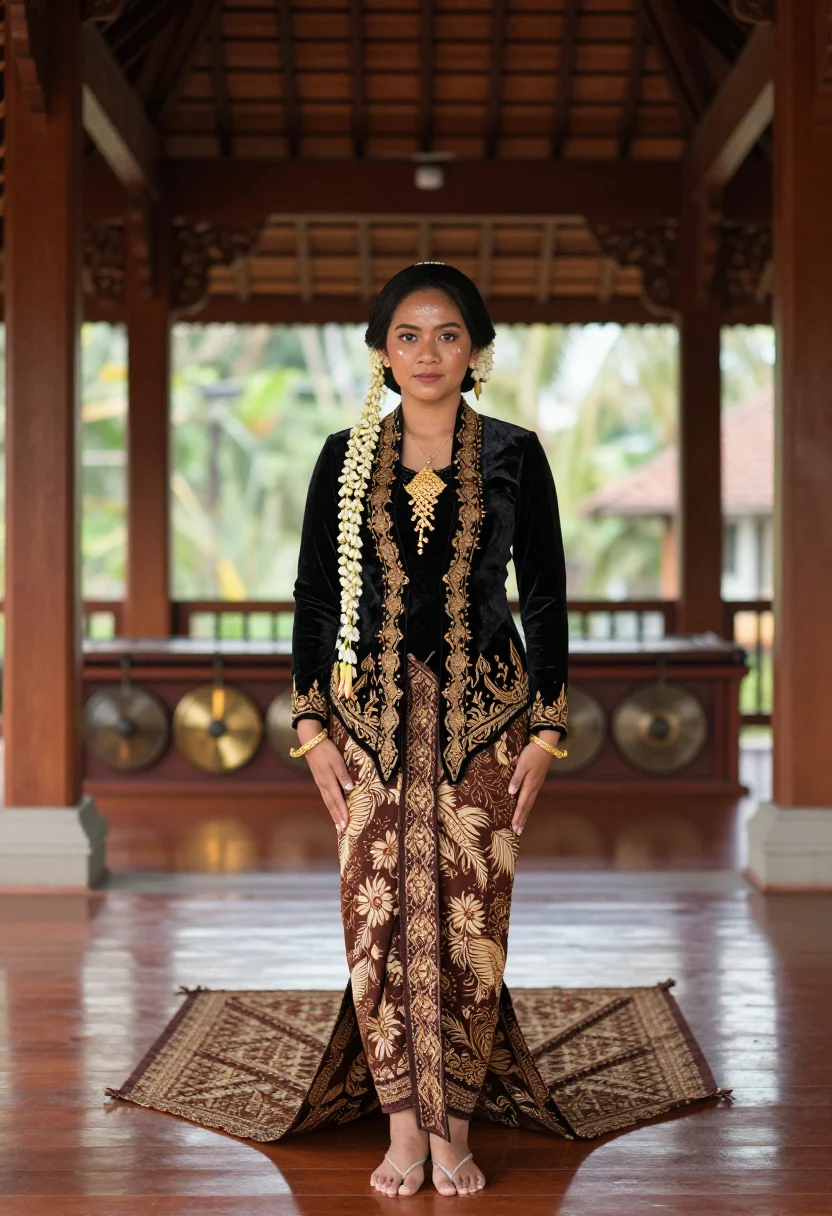 AI javanese bride sample — portrait of a woman, full-length portrait of a Javanese woma