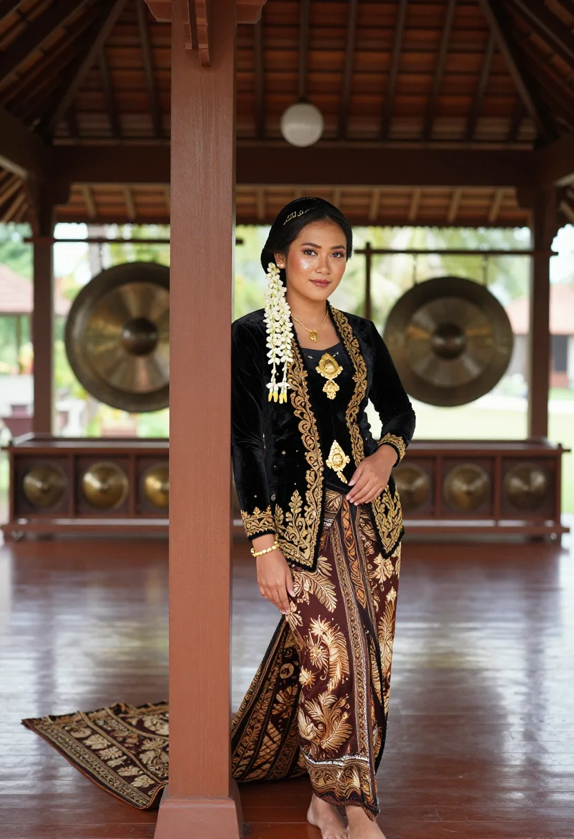 AI javanese bride sample — portrait of a woman, three-quarter-length portrait of a Java