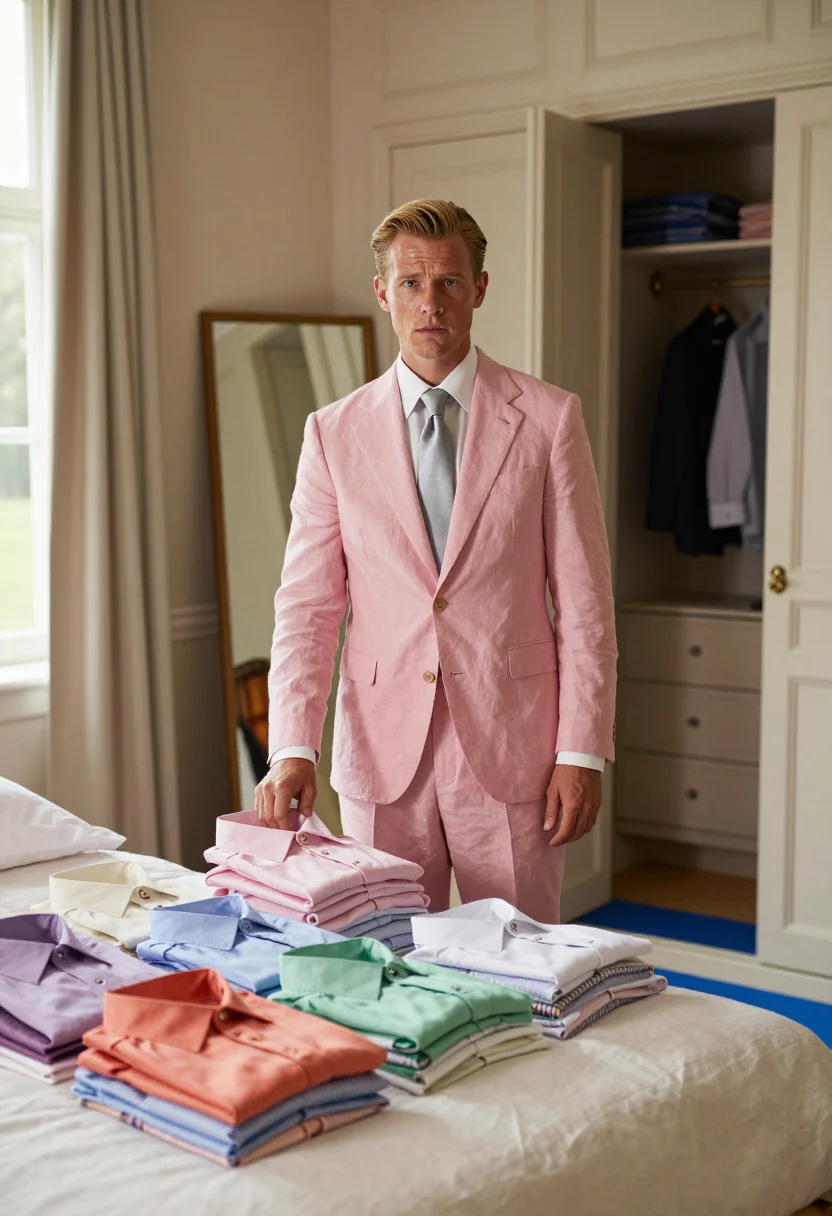 AI jay gatsby sample — editorial portrait photograph, a Western-European man in his