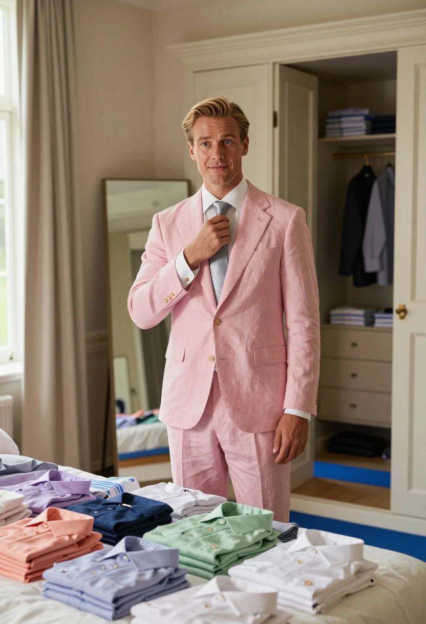 AI jay gatsby sample — editorial portrait photograph, a Western-European man in his