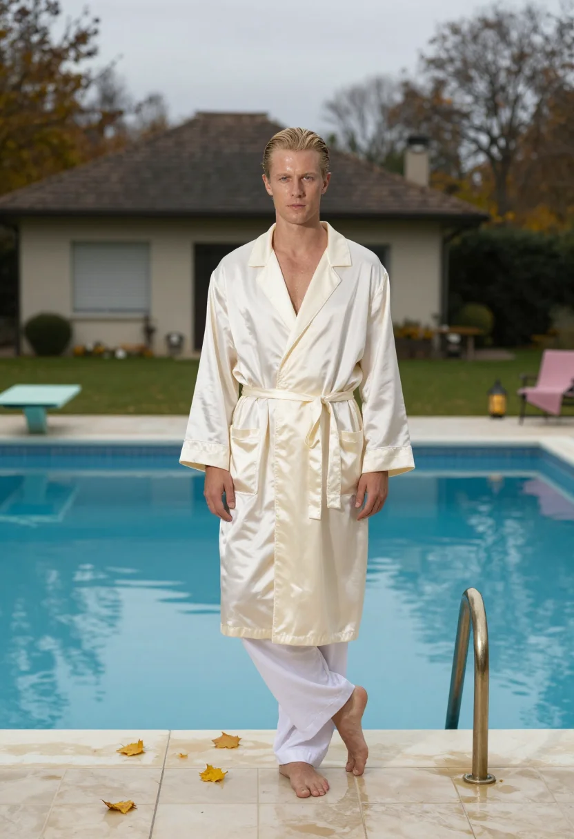 AI jay gatsby sample — editorial portrait photograph, a Western-European man in his