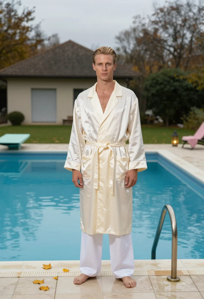 AI jay gatsby sample — editorial portrait photograph, a Western-European man in his