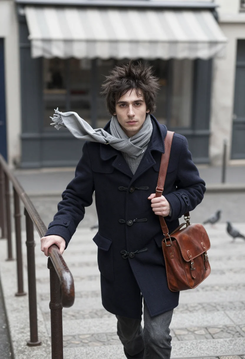 AI jean pierre leaud sample — portrait of a man, half-length portrait of a Western-Europea
