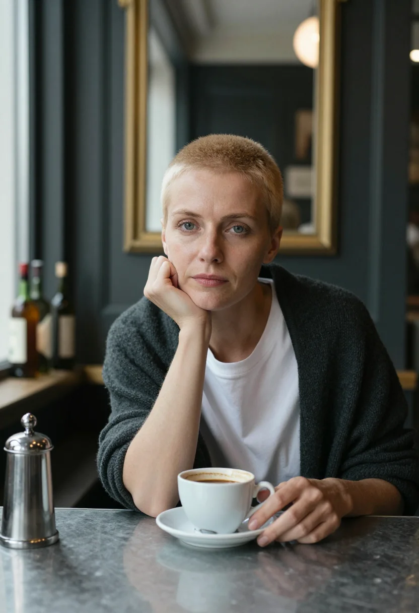 AI jean seberg sample — portrait of a woman, close head-and-shoulders portrait of a