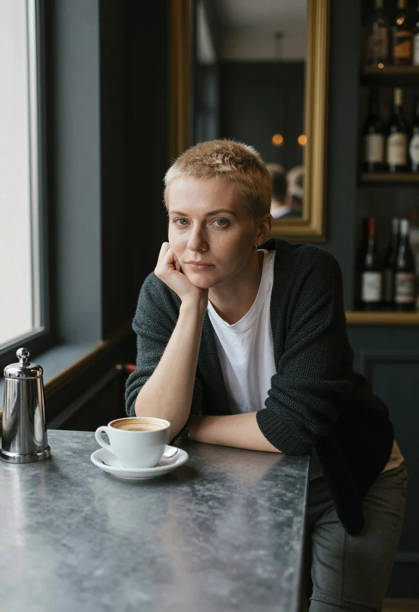 AI jean seberg sample — portrait of a woman, close half-length portrait of a Western