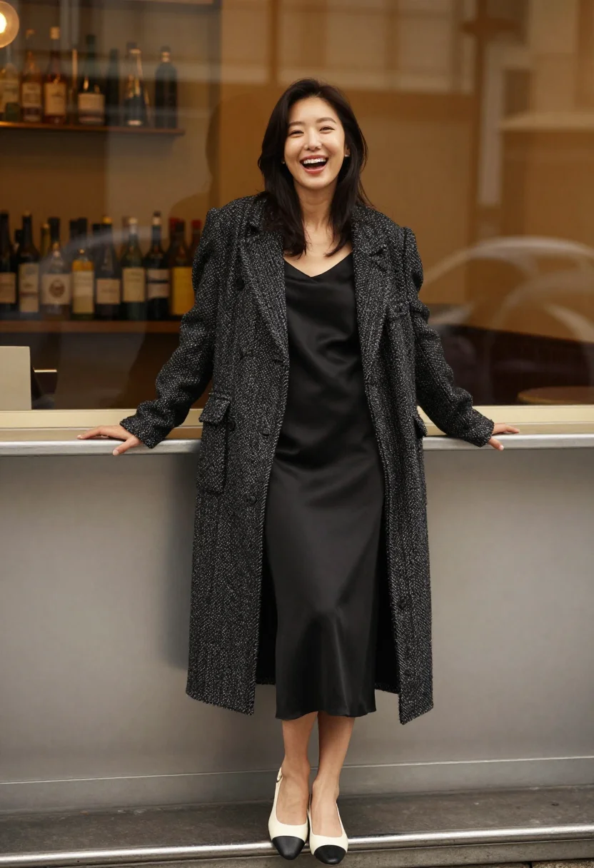 AI jennie chanel sample — photograph of a woman, thigh-up portrait of a Korean woman i
