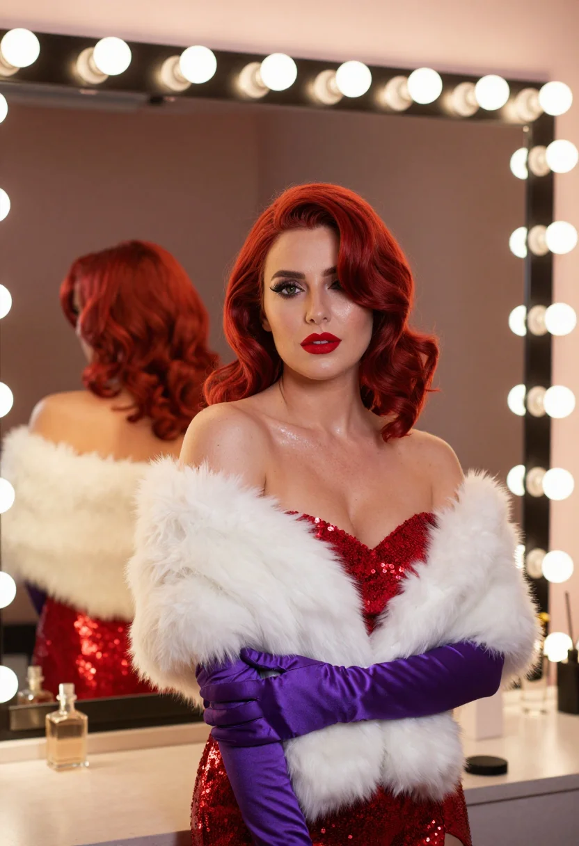 AI jessica rabbit sample — portrait of a woman, head-and-shoulders portrait of a Wester