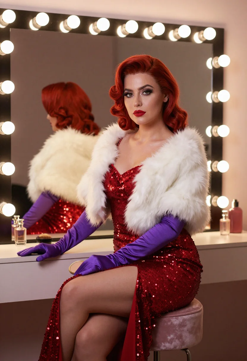 AI jessica rabbit sample — portrait of a woman, three-quarter-length portrait of a West