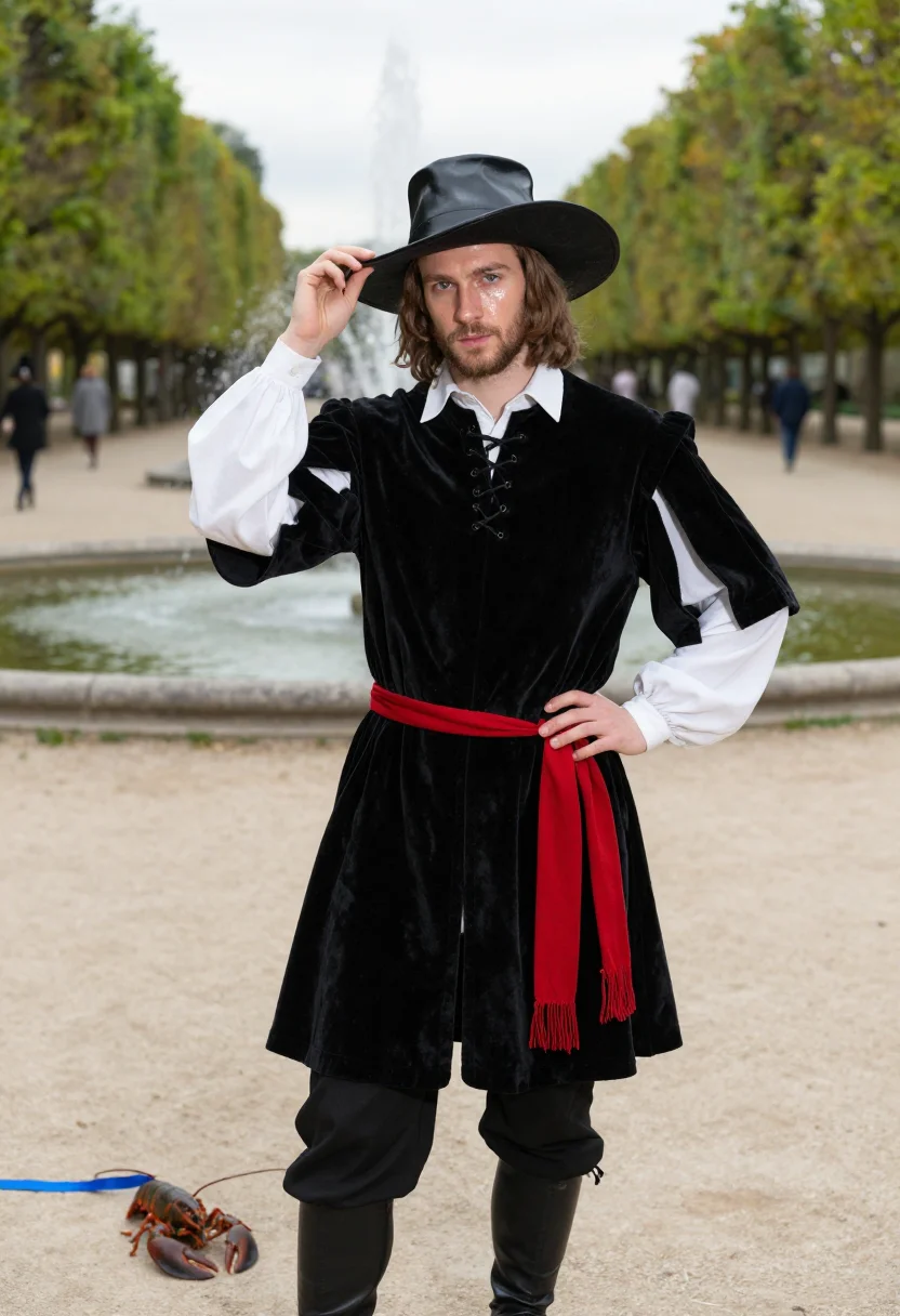 AI jeune france sample — portrait of a man, half-length portrait of a French man in h
