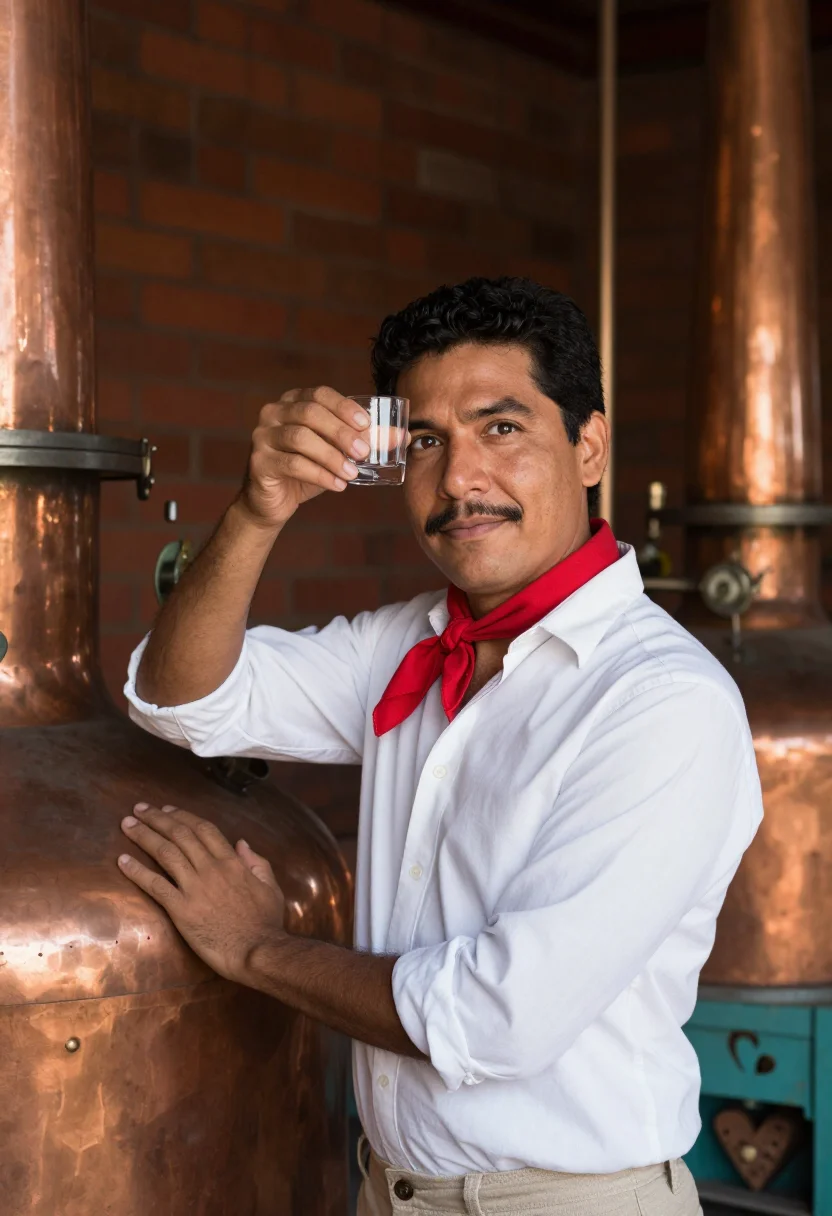 AI jimador sample — portrait of a man, chest-up three-quarter portrait of a Mexi