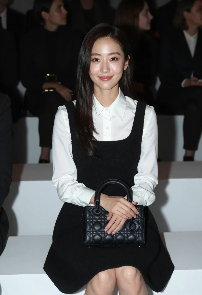 AI jisoo dior sample — portrait of a woman, half-length seated portrait of a Korean