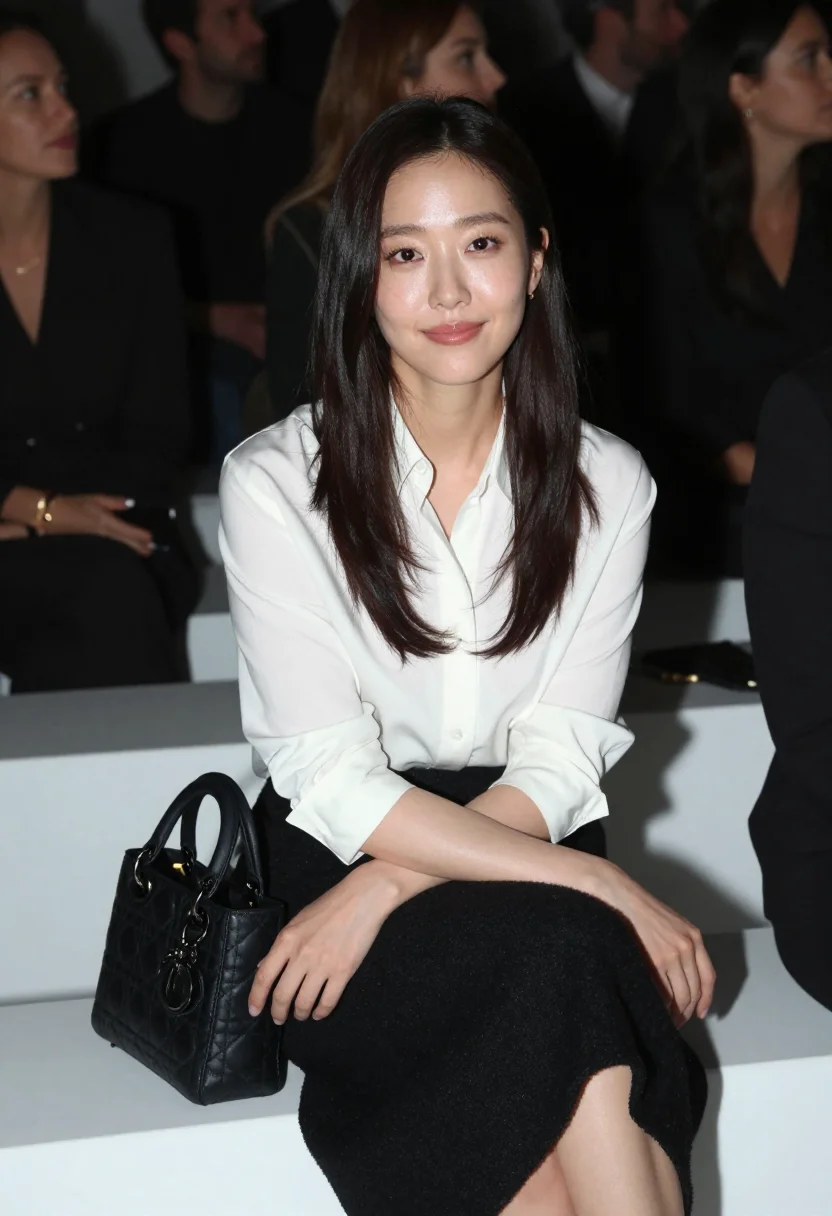 AI jisoo dior sample — portrait of a woman, close seated portrait of a Korean woman