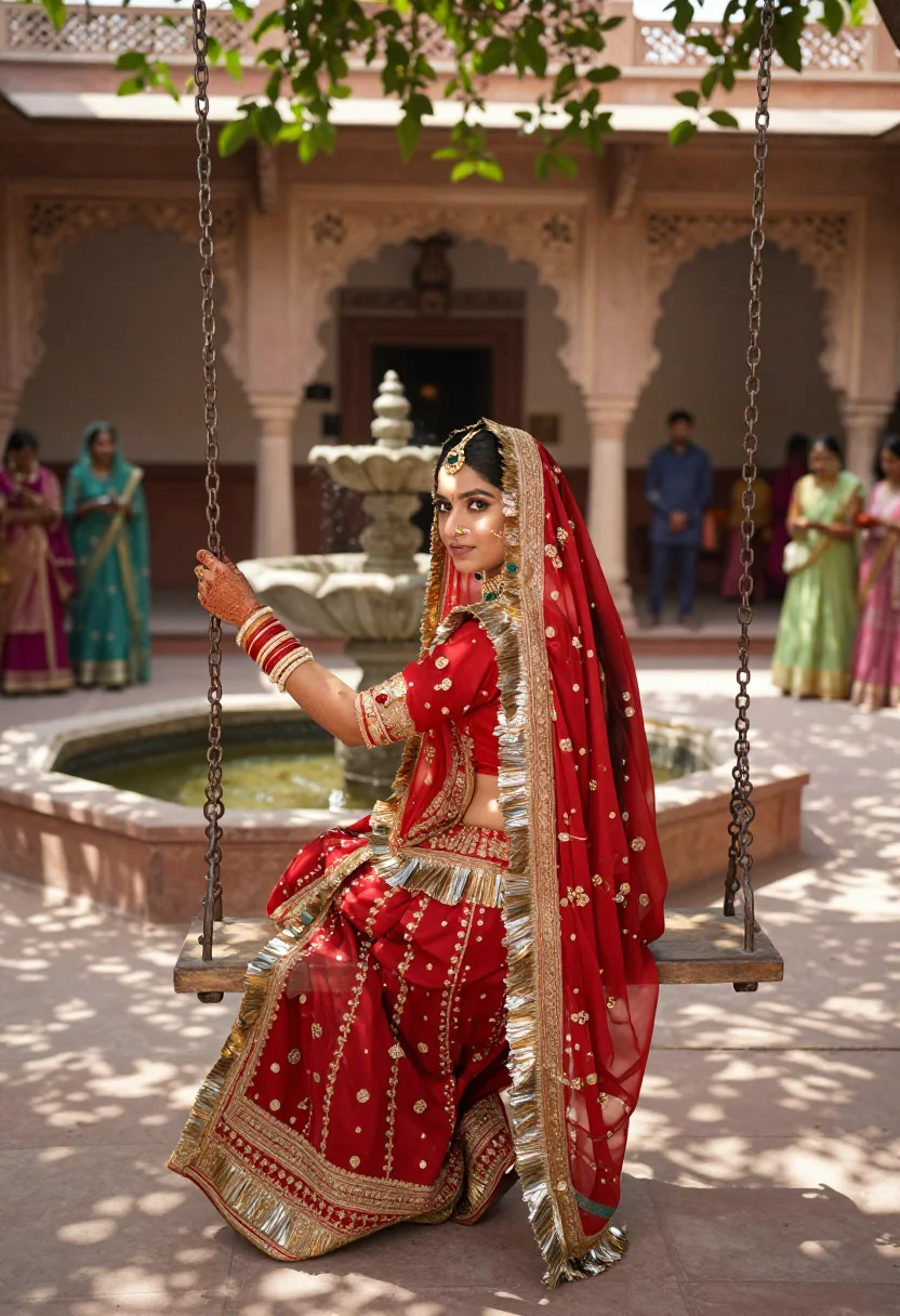 AI jodha bai sample — portrait of a woman, half-length portrait of a North-Indian