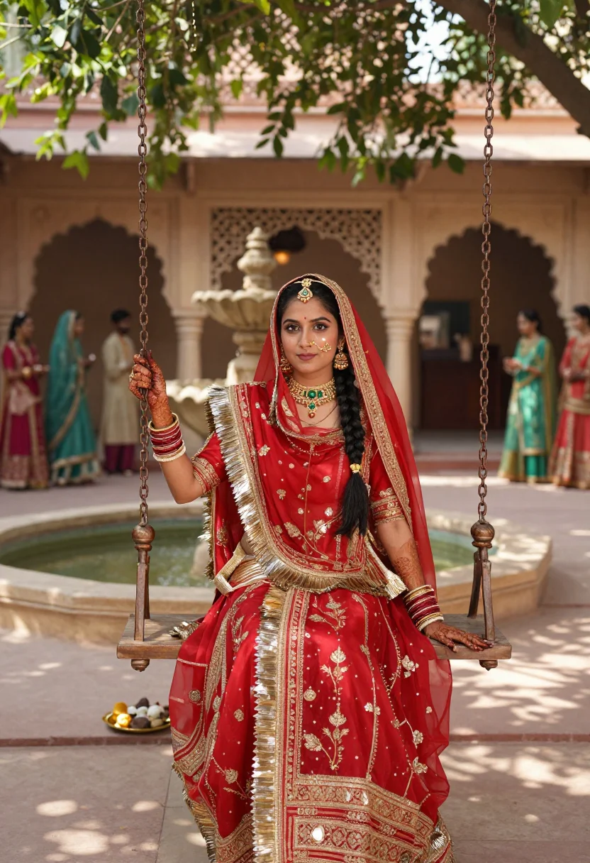 AI jodha bai sample — portrait of a woman, three-quarter-length portrait of a Nort