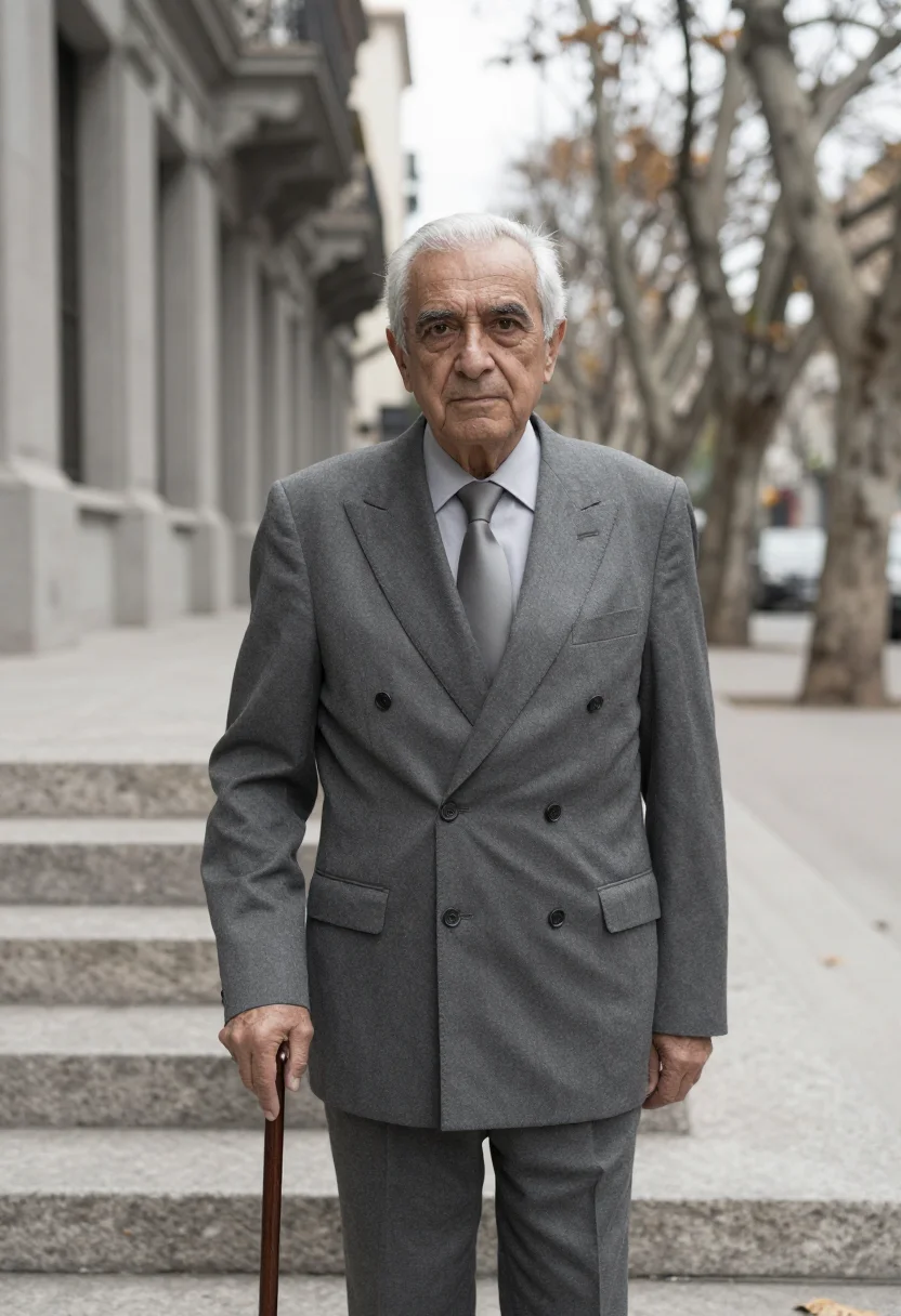 AI jorge luis borges buenos aires biblioteca nacional april grey sample — portrait of a man, an Italian man in his late sixties with o