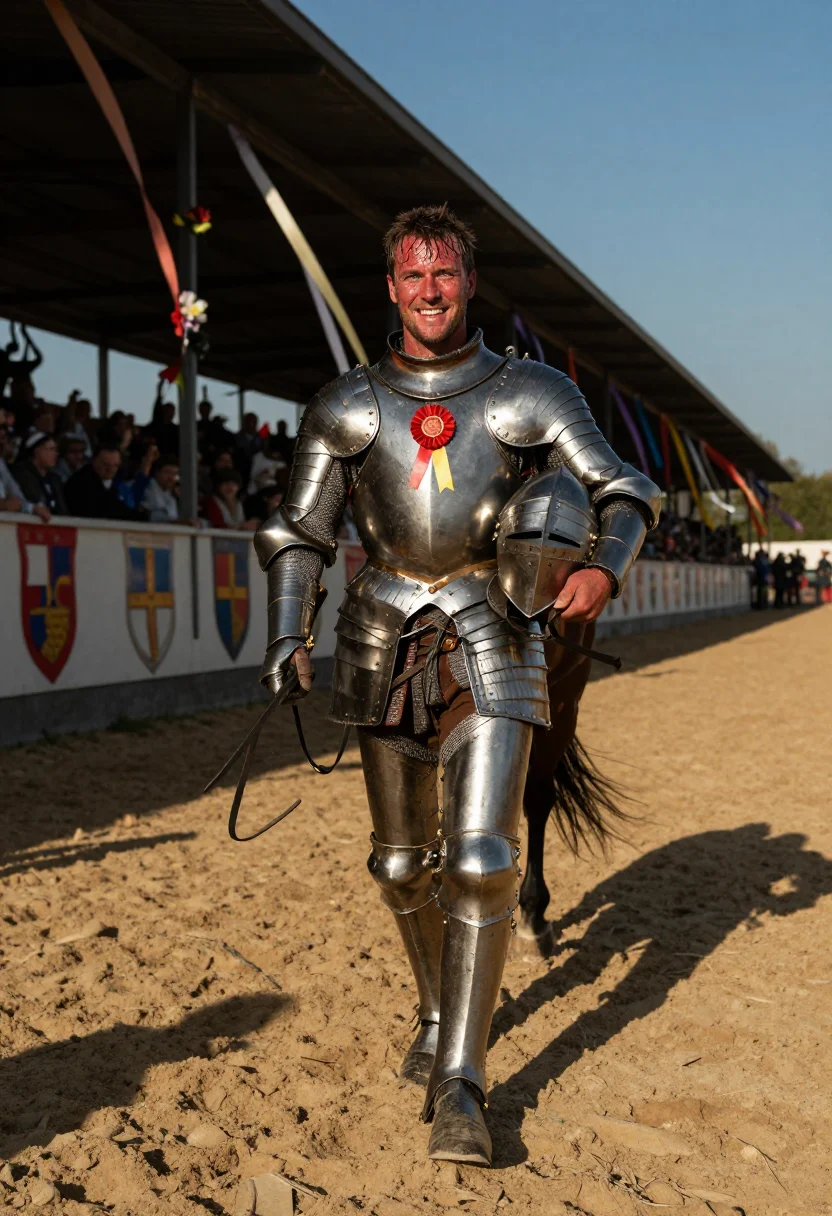 AI joust sample — portrait of a man, full-length portrait of a Western-Europea