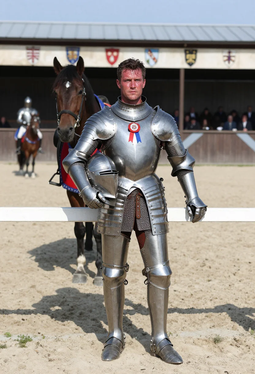 AI joust sample — portrait of a man, full-length portrait of a Western-Europea
