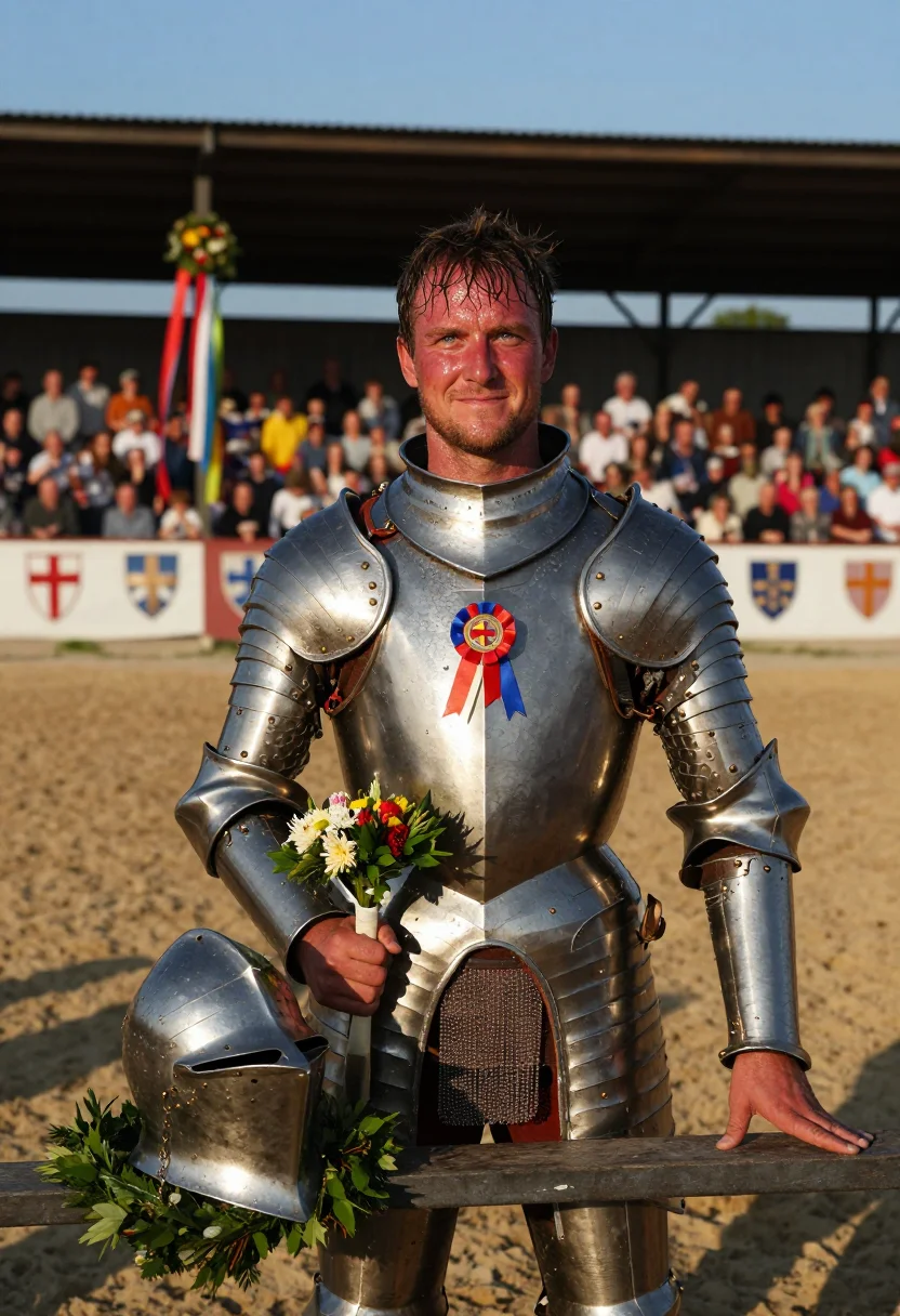 AI joust sample — portrait of a man, chest-up portrait of a Western-European m