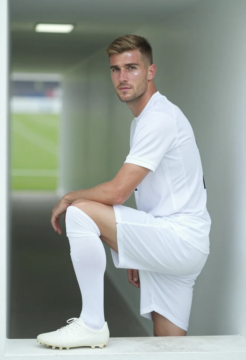 AI jude bellingham bernabeu white sample — portrait of a man, a Croatian man in his late twenties with