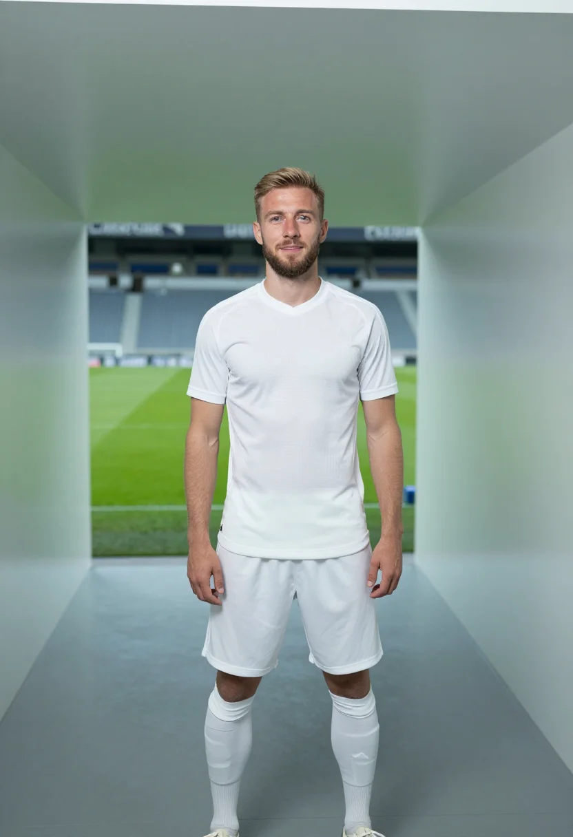 AI jude bellingham bernabeu white sample — portrait of a man, a German man in his late twenties with fa