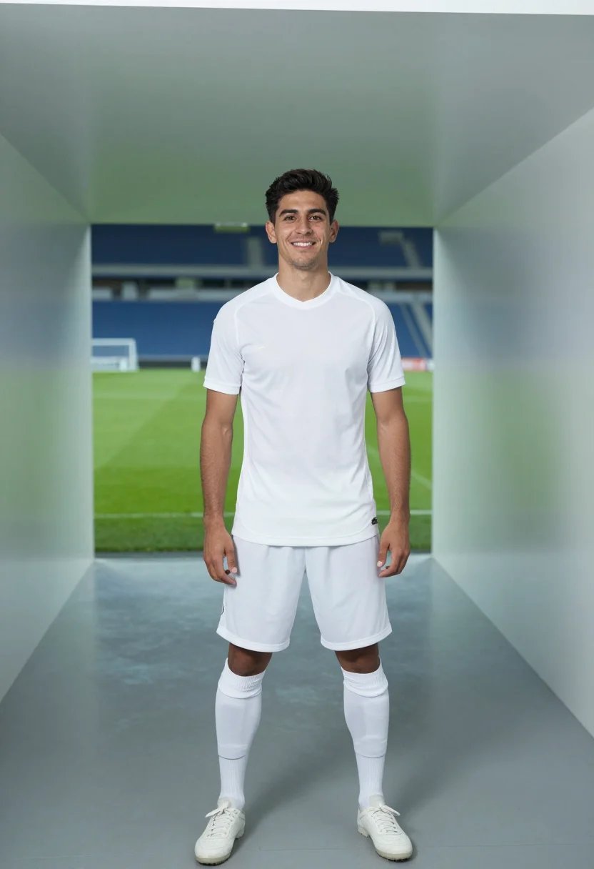 AI jude bellingham bernabeu white sample — portrait of a man, a Uruguayan man in his mid-twenties with
