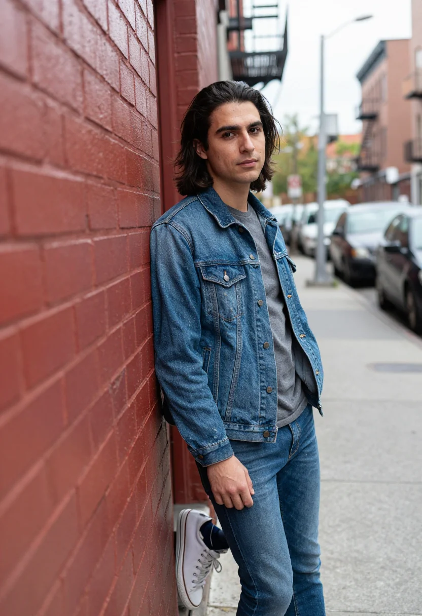 AI julian casablancas is this it sample — portrait of a man, three-quarter-length portrait of a man of