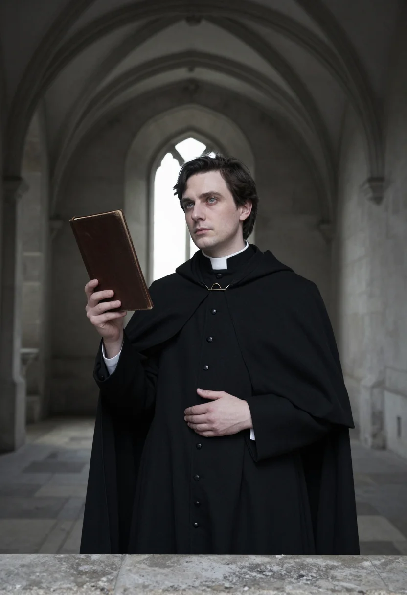 AI julien sorel sample — portrait of a man, close half-length portrait of a man of Fr