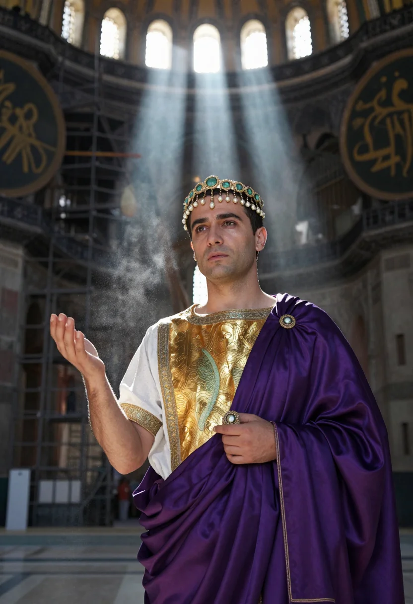 AI justinian sample — portrait of a man, half-length portrait of a Western-Europea