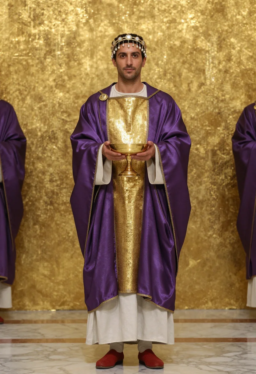 AI justinian sample — portrait of a man, three-quarter-length portrait of a Wester