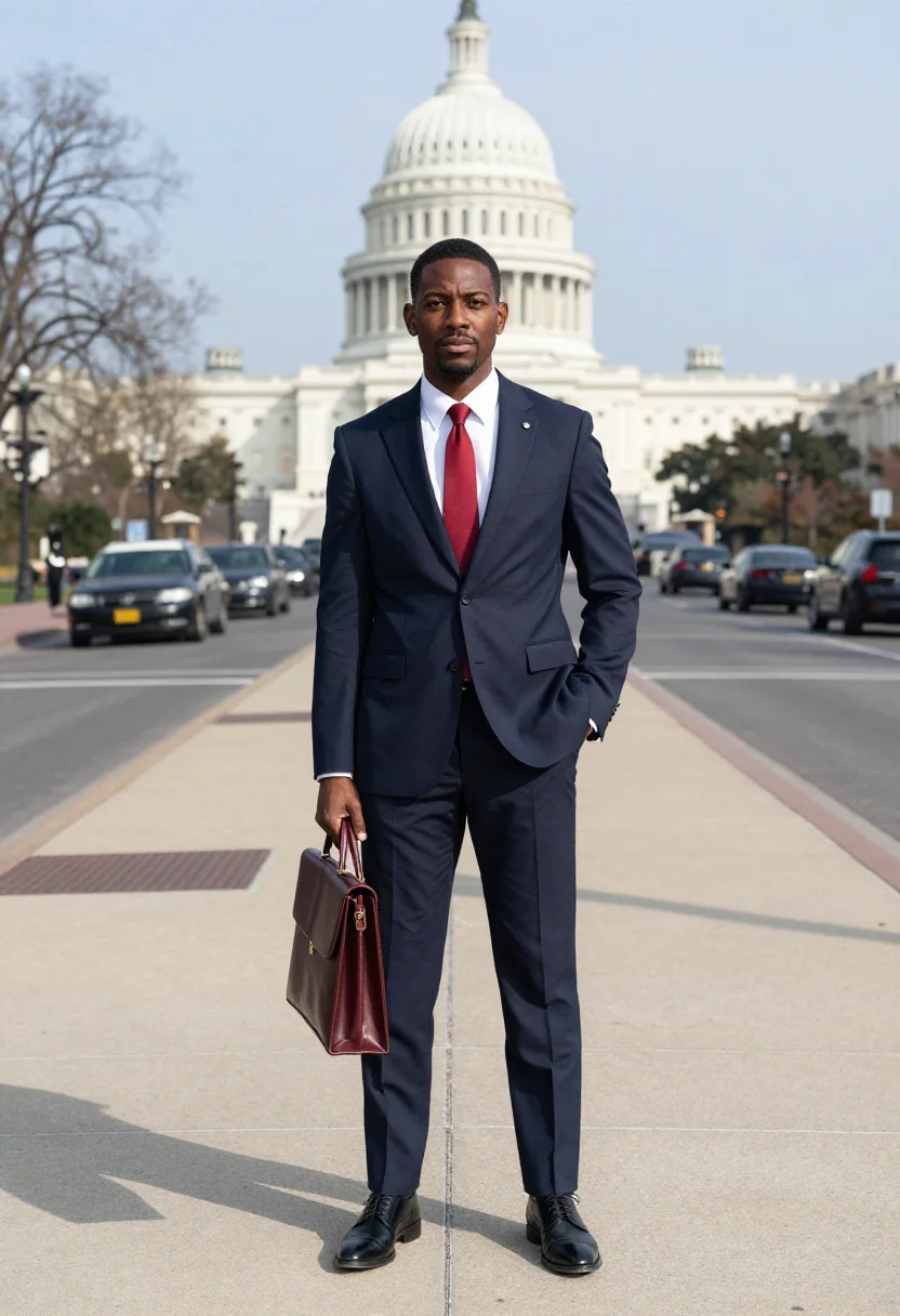AI k street sample — portrait of a man, full-length portrait of a Black American