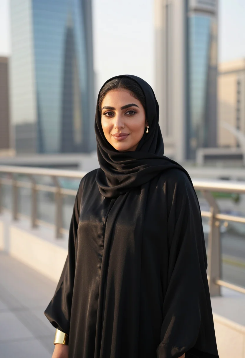 AI kafd riyadh ai glass gold sample — portrait of an AI product lead, head-and-shoulders portrait