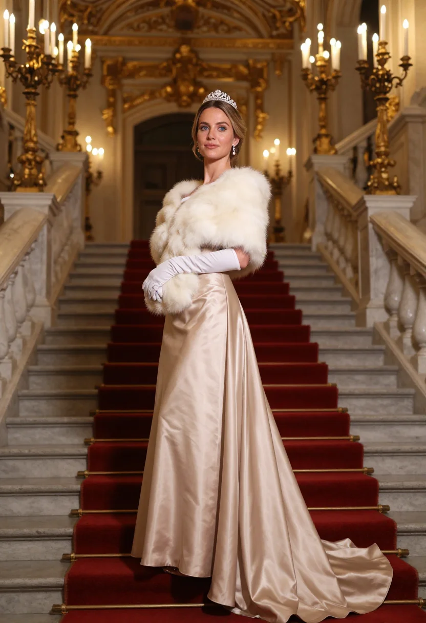 AI kaiserball hofburg sample — portrait of a woman, full-length low-angle portrait of an Au