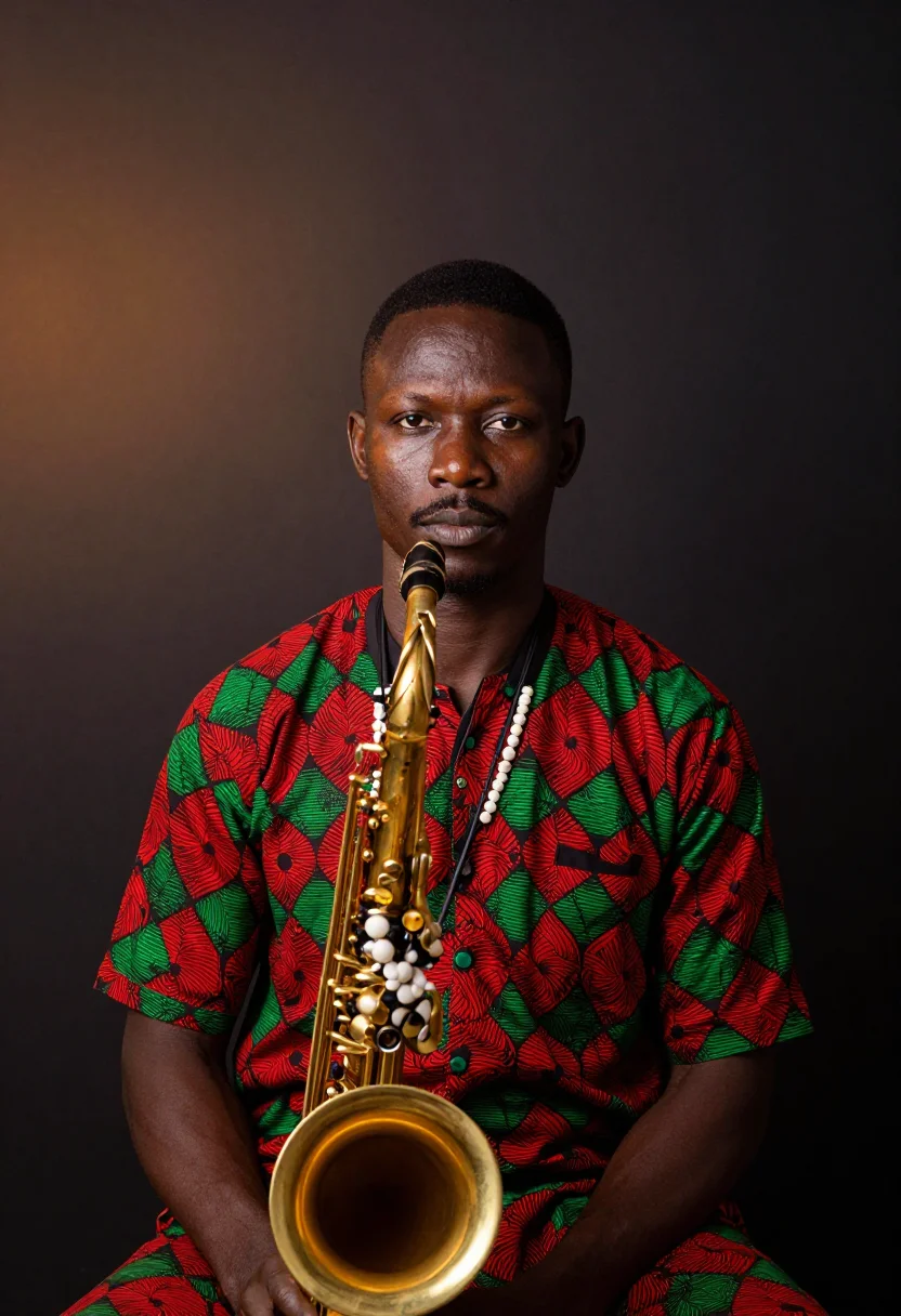 AI kalakuta sample — portrait of a man, head-and-shoulders portrait of a Nigerian