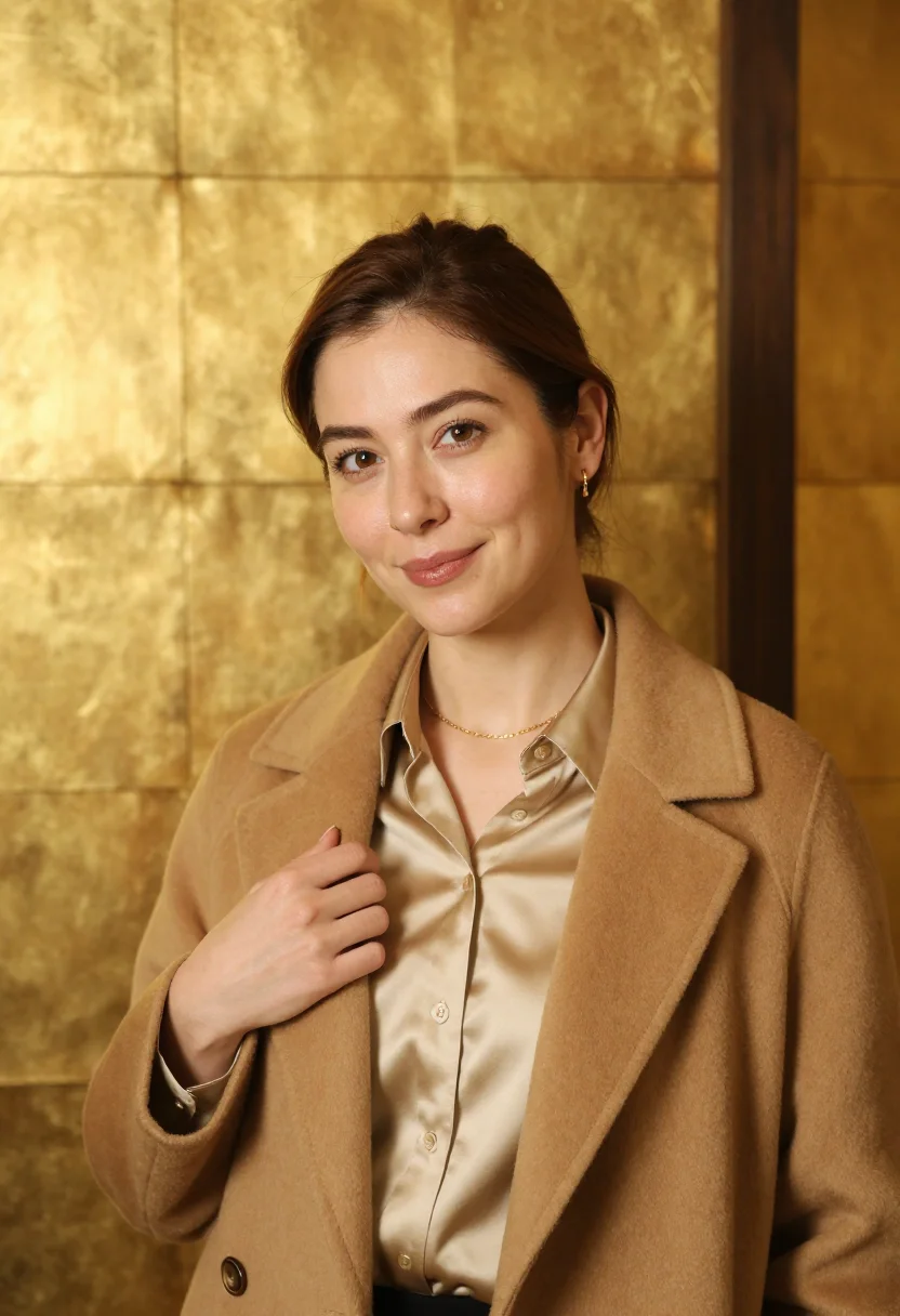 AI kanazawa jeweller gold leaf garden sample — portrait of a woman, a jeweller in her thirties of French an