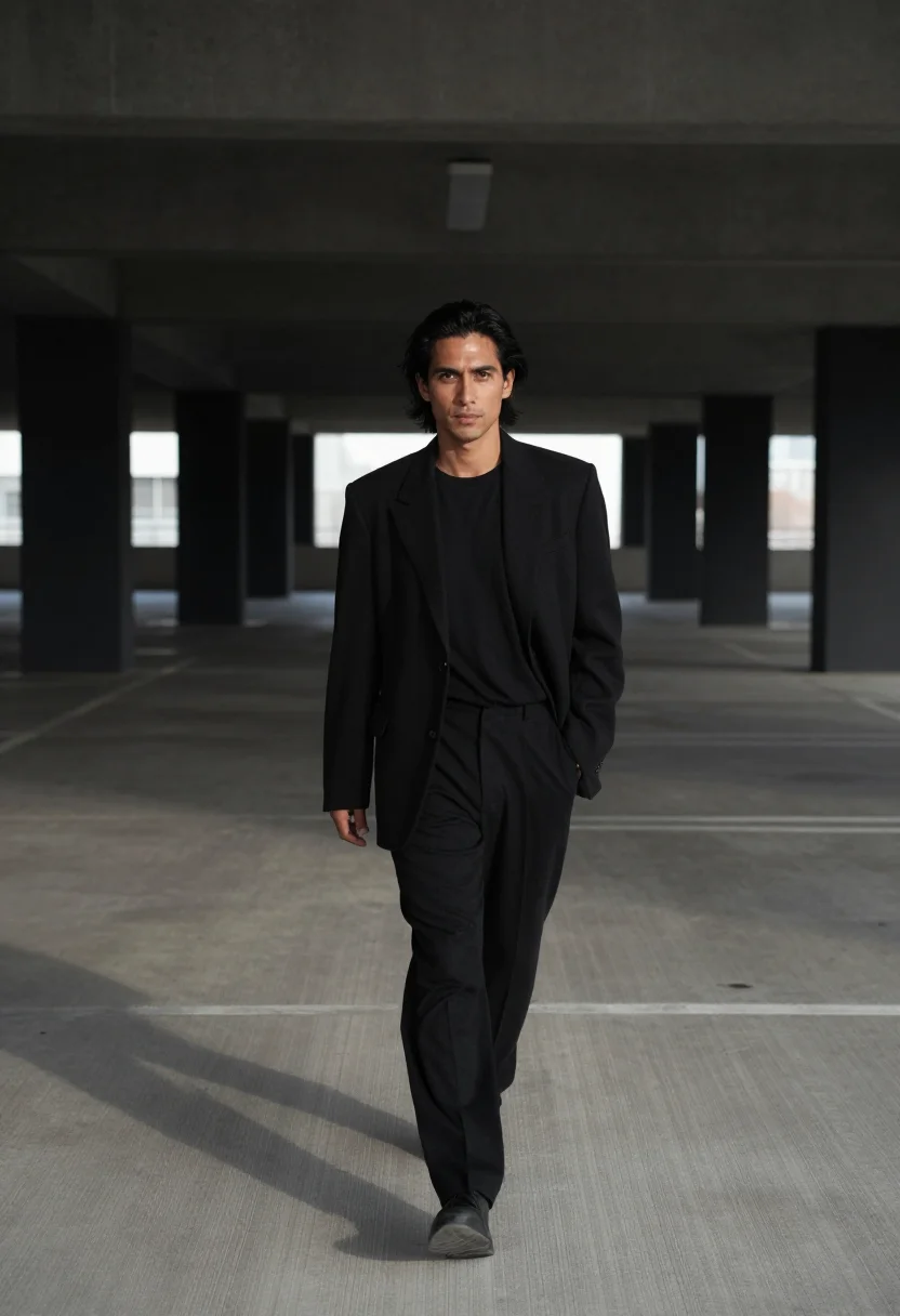 AI karasu zoku sample — portrait of a man, framed full-length, a man in his thirties