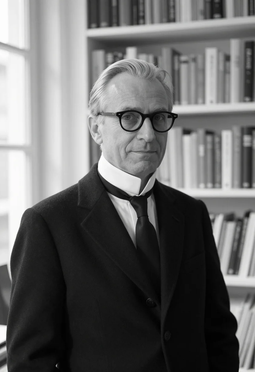 AI karl lagerfeld rue de lille white collar black sample — portrait of a man, a German man in his late fifties with fai