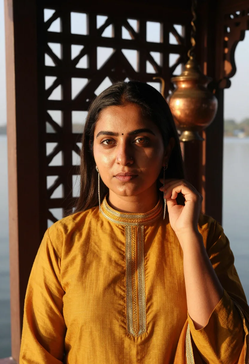 AI kashmir sample — portrait of a woman, head-and-shoulders portrait of a Kashmi
