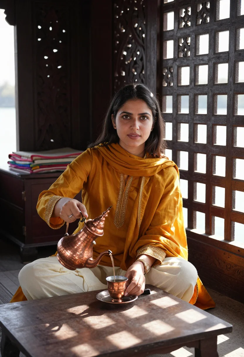 AI kashmir sample — portrait of a woman, half-length portrait of a Kashmiri Indi
