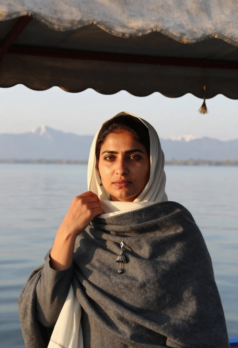 AI kashmir sample — portrait of a woman, head-and-shoulders portrait of a Kashmi