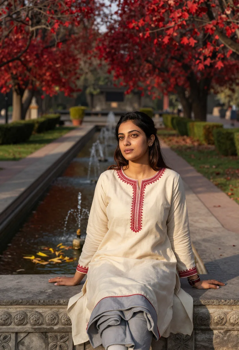 AI kashmir sample — portrait of a woman, half-length portrait of a Kashmiri Indi