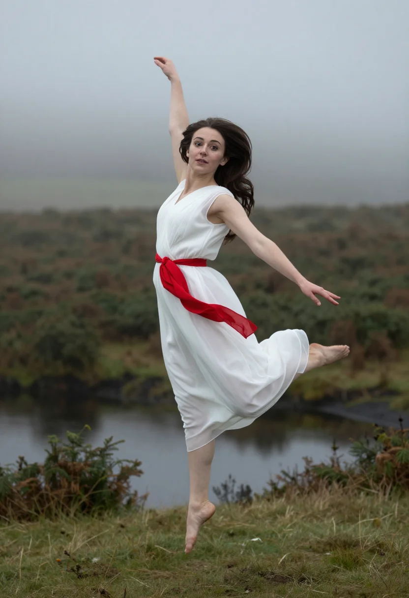 AI kate bush wuthering heights sample — portrait of a woman, half-length portrait of a white British