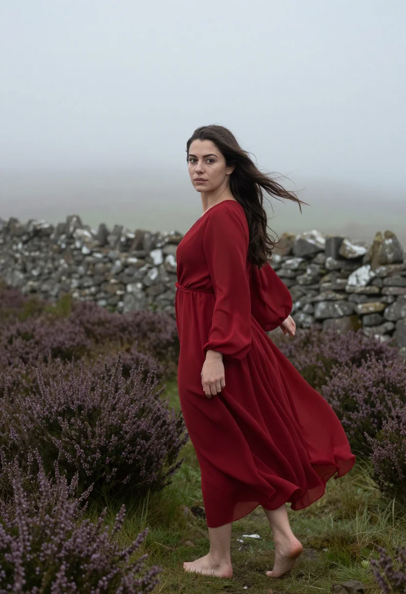AI kate bush wuthering heights sample — portrait of a woman, half-length portrait of a white British